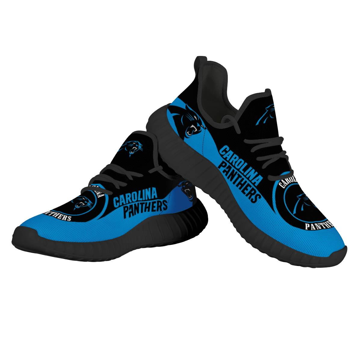 Men's NFL Carolina Panthers Mesh Knit Sneakers/Shoes 003
